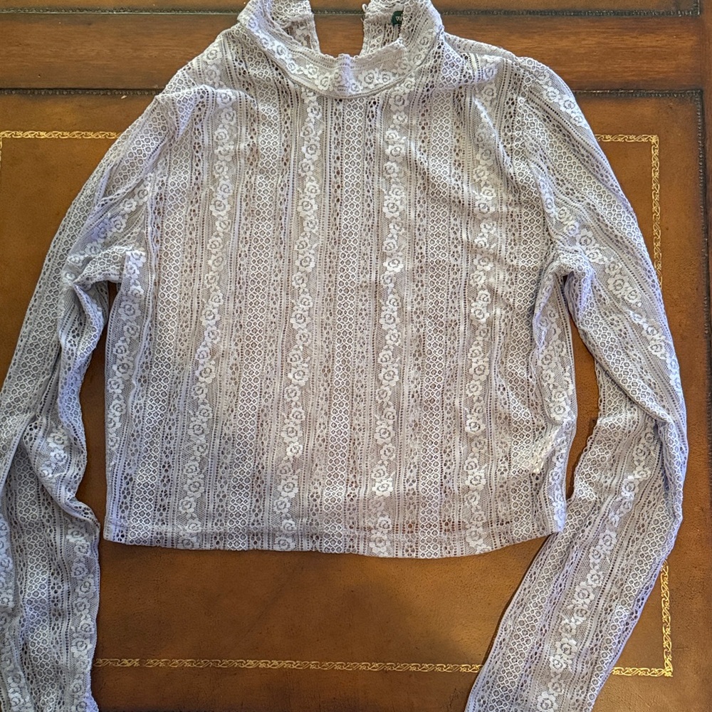 wild fable Lavender Lace Long Sleeve Tee